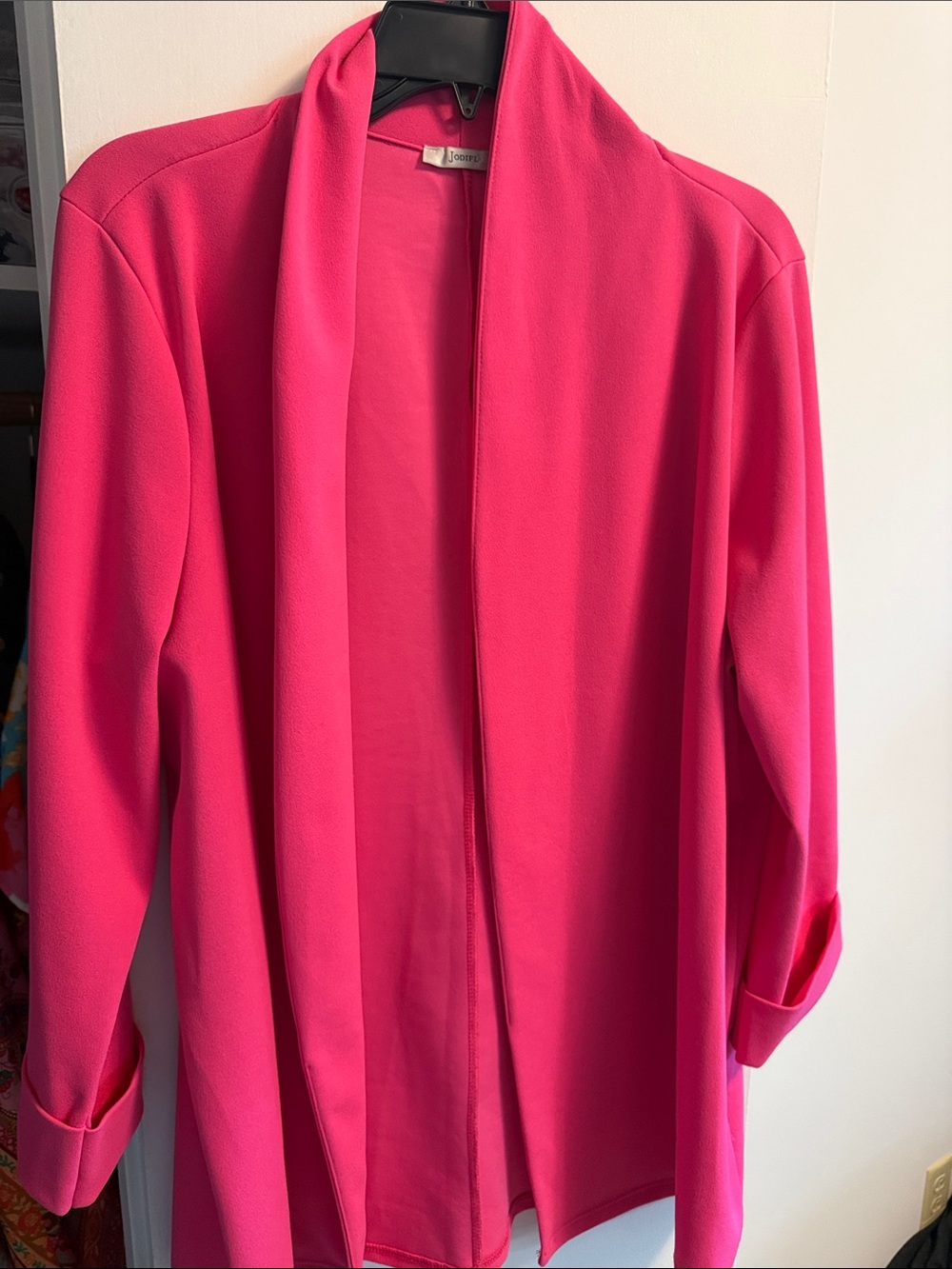 JODIFL Hot Pink Open-Front Blazer Jacket